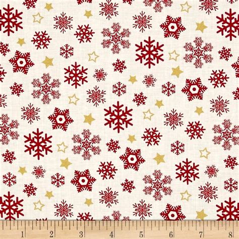 Windham Fabrics Silver Sparkle Metallic Snow Flakes Fabric by 